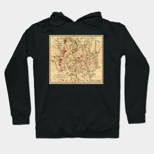 Yellowstone Vintage Map retro Hoodie